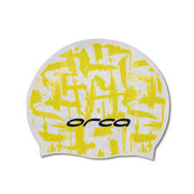 Picture of ORCA SILICONE SWIMCAP W/PRINT